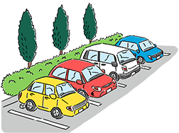 以倒車方式停車的車輛