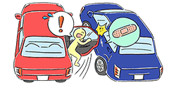 ②在停車場開車門時，造成旁邊的車輛受損。