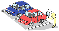③與其他車輛接觸，但確認時未發現傷痕。