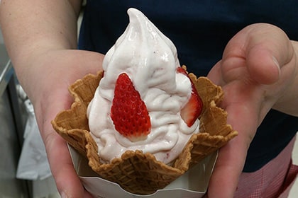 道の駅とようらのいちごソフト