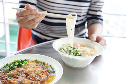 桜島フェリー名物のうどん