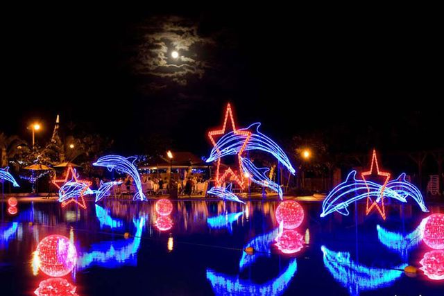海豚燈飾超有特色的「Renaissance Okinawa